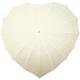 Impliva Heart Umbrella with UV Protection, Off White