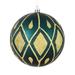 Vickerman 528808 - 4" Sea Blue Matte Glitter Diamond Ball Christmas Tree Ornament (4 pack) (N188062D)
