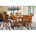 Lark Manor™ Ruhlman Butterfly Leaf Solid Wood Dining Set Wood/Upholstered in Brown | Wayfair B64E2BC14BEF4A71A382F232F1A03A9F