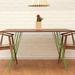 Tronk Design Williams Dining Table Wood/Metal in Red/Gray/Yellow | 30 H x 54 W in | Wayfair WIL_DIN_WAL_LG_REC_YL