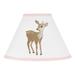 Sweet Jojo Designs Deer Floral 10" H x 10" W Fabric Empire Lamp Shade ( Uno ) in Blush Pink/Mint in Blue/Green/Pink | 10 H x 7 W x 7 D in | Wayfair