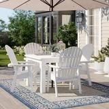 Dovecove Everton Square 4 - Person 42" Long Outdoor Dining Set Wood/Plastic in White | Wayfair C61DA23AD0D149D1B23FABB13397713B
