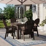 Dovecove Everton Square 4 - Person 42" Long Outdoor Dining Set Wood/Plastic in Black | Wayfair 052788DB7B5540F39BB50AB2DEF797AB