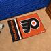 FANMATS Philadelphia Flyers Uniform Starter 30 in. x 19 in. Non-Slip Indoor Only Door Mat Synthetics in Black/Orange | Wayfair 19273