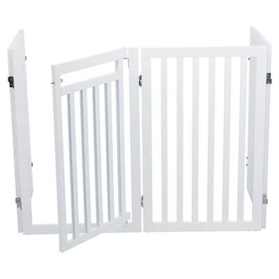 TRIXIE Dog Barrier Four Panel White Gate, 80"-20" L x 2" W x 31.5" H