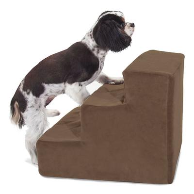 Majestic Pet Products 3-Step Chocolate Suede Pet Stairs