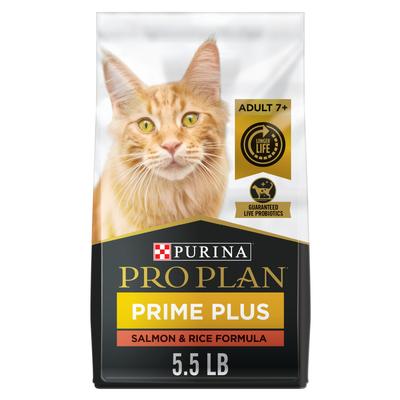 Purina Pro Plan High Protein 7+ Salmon & Rice Formula Senior Dry Cat Food, 5.5 lbs.