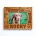 Personalized Dog Words Frame, 10 IN, Natural Wood