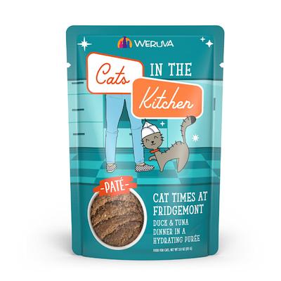Cats in the Kitchen Slide 'n Serve Pate Cat Times at Fridgemont Duck & Tuna Dinner Wet Food, 3 oz., Case of 12