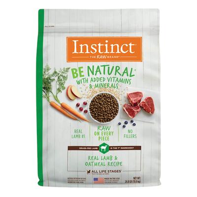 Instinct Be Natural Real Lamb & Oatmeal Recipe Natural Dry Dog Food, 24 lbs.