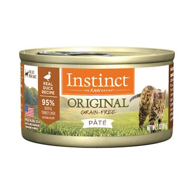 Instinct Original Grain Free Real Duck Recipe Natural Wet Canned Cat Food, 3 oz., Case of 24