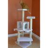 Classic Model B5701 Real Wood Cat Tree, 57" H, 28 IN, Off-White