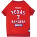 MLB American League West T-Shirt for Dogs, Medium, Texas Rangers, Multi-Color