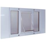 33-38" Sash Window Pet Door in White, 12.5625IN x 1.75IN x 27IN, Small