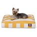 Yellow Vertical Stripe Shredded Memory Foam Rectangle Dog Bed, 27" L x 20" W, Small