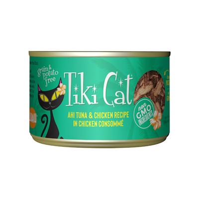 Tiki Cat Hookena Luau Ahi Tuna Chicken Wet Cat Food, 6 oz., Case of 8