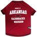 Arkansas Razorbacks NCAA T-Shirt for Dogs, Large, Red