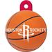 Houston Rockets NBA Circle Personalized Engraved Pet ID Tag, Large, Black