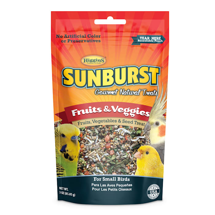 Higgins Sunburst Gourmet Natural Treats - Fruit & Veggies Small, 3 oz