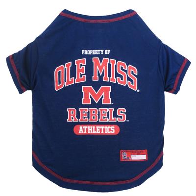 NCAA SEC T-Shirt for Dogs, X-Small, Ole Miss, Multi-Color