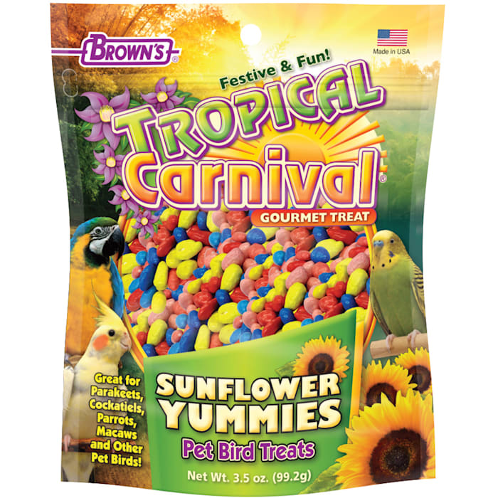 Brown's Tropical Carnival Sunflower Yummies Bird Treats, 3.5 oz.