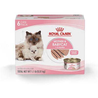 Royal Canin Feline Health Nutrition Mother & Babycat Ultra Soft Mousse in Sauce Canned Cat Food, 3 oz., Pack of 6