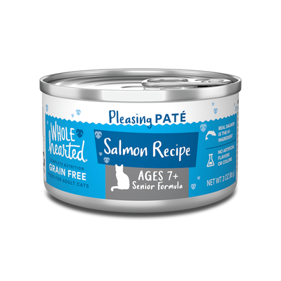 WholeHearted Grain Free Salmon Recipe Pate Senior Wet Cat Food, 3 oz., Case of 24
