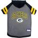 NFL NFC T-Shirt Hoodie For Dogs, Small, Green Bay Packers, Multi-Color