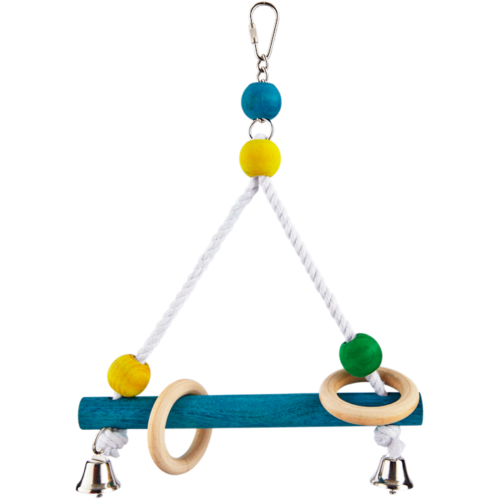You & Me Bird Perch Swing with Bells, Medium