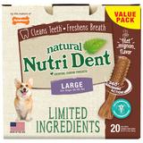 Nutri Dent Limited Ingredients Large Filet Mignon Dental Chews, 2.2 lb., Pack of 20