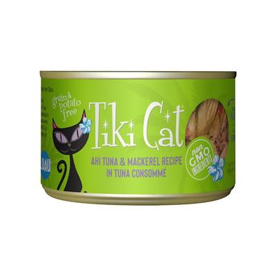 Tiki Cat Papeekeo Luau Ahi Tuna Mackerel Wet Cat Food, 6 oz., Case of 8