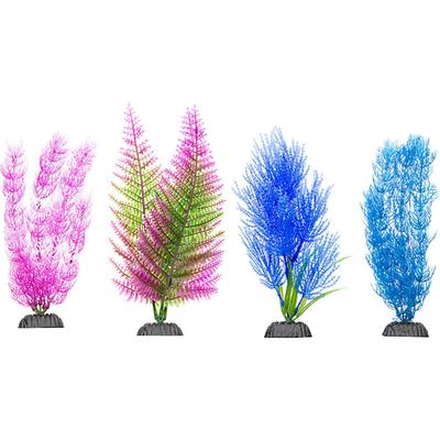 Imagitarium Colorful Plastic Aquarium Plants Midground Value Pack