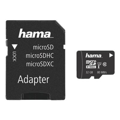 microSDHC-Speicherkarte mit Adapter »Class 10 UHS-I 32 GB«, Hama