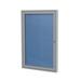 Ghent 1 Door Enclosed Vinyl Bulletin Board w/ Satin Frame Vinyl/Metal in Gray/White | 36 H x 2.25 D in | Wayfair PA13636VX-191