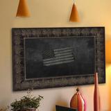 Rayne Mirrors Feathered Accent Wall Mounted Chalkboard Wood in Gray | 37 H x 31 W x 1.25 D in | Wayfair B49/24.5-30.5