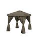 Tropitone Basta 8 Ft. W x 8 Ft. D Aluminum Patio Gazebo Aluminum/Metal/Soft-top in Gray | 109 H x 96 W x 96 D in | Wayfair