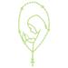 The Decal Guru Mother Mary Rosary Wall Decal Vinyl in Green/White | 36 H x 18 W in | Wayfair 1730-WALL-02-15