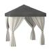 Tropitone Basta 8 Ft. W x 8 Ft. D Aluminum Patio Gazebo Aluminum/Metal/Soft-top in Gray | 109 H x 96 W x 96 D in | Wayfair