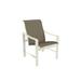 Tropitone Kenzo Patio Dining Armchair Sling in White | 35.5 H x 25.5 W x 29.75 D in | Wayfair 381537_PMT_Cape Cove