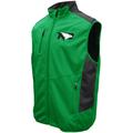 Men's Franchise Club Green North Dakota Peak Full-Zip Softshell Vest