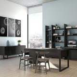 BDI Corridor Office Glass Desk Wood/Glass/Metal in Gray/Black | 29.75 H x 67.75 W x 32.25 D in | Wayfair 6521 CRL