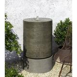 Campania International Lg Ribbed Glass Fiber Reinforced Concrete (GFRC) Cylinder Fountain | 33.5 H x 19.5 W x 19.5 D in | Wayfair GFRCFT-1107-VE