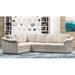 White/Brown Sectional - Westland and Birch Lyons 108" Wide Genuine Leather Corner Sectional Leather | 34 H x 108 W x 36 D in | Wayfair