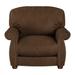 Club Chair - Wildon Home® Fardosa 42" Wide Top Grain Leather Club Chair Leather/Genuine Leather in Brown | 35 H x 42 W x 42 D in | Wayfair