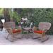 Bay Isle Home™ Batchelor 3 Piece Rattan Seating Group w/ Cushions Synthetic Wicker/All - Weather Wicker/Wicker/Rattan in Red | Outdoor Furniture | Wayfair