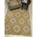 Yellow 60 x 0.5 in Area Rug - EORC Geometric Handmade Tufted Wool Gold Area Rug Wool | 60 W x 0.5 D in | Wayfair ARC39GN5X8