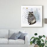 The Holiday Aisle® Cozy Woodland Animal IV by Victoria Borges - Graphic Art Print on Canvas in Black | 35 H x 35 W x 2 D in | Wayfair