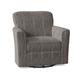 Armchair - Beachcrest Home™ Castiglia 35.5" Wide Swivel Armchair Polyester in Black/Brown | 35.5 H x 35.5 W x 34.5 D in | Wayfair