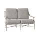 Woodard Delphi 55" Wide Loveseat w/ Cushions Metal/Sunbrella® Fabric Included in Gray/Brown | 33.25 H x 55 W x 32.75 D in | Outdoor Furniture | Wayfair