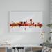 Wrought Studio™ 'San Francisco California Skyline Red' Graphic Art on Wrapped Canvas Metal in Black/Red/Yellow | 22 H x 32 W x 2 D in | Wayfair